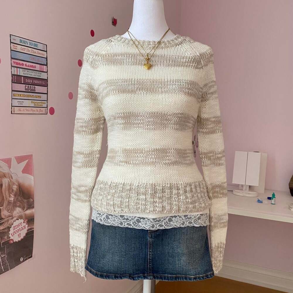 Bluenotes Women's White and Cream Jumper
